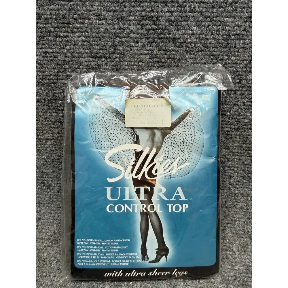 Vintage Silky Ultra Control Top Pantyhose Mocha Size E New Sealed